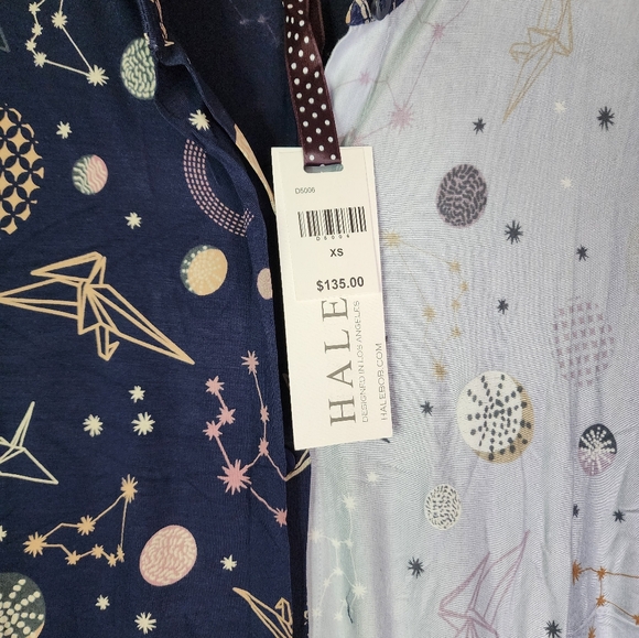 Hale Bob Constellation Pajama Shirt Dress Size XS - Picture 4 of 7